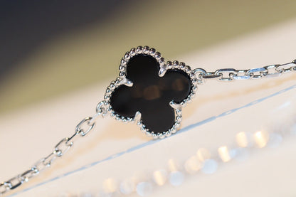 [Olivia Jewelry]CLOVER 20 MOTIFS ONYX DIAMOND SILVER