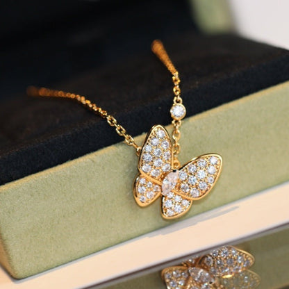 [Olivia Jewelry]BUTTERFLY DIAMOND NECKLACE