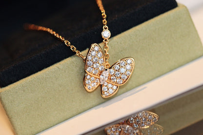 [Olivia Jewelry]BUTTERFLY DIAMOND NECKLACE