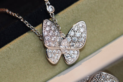 [Olivia Jewelry]BUTTERFLY DIAMOND NECKLACE