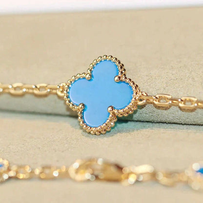 [Olivia Jewelry]CLOVER 20 MOTIFS TURQUOISE GOLD