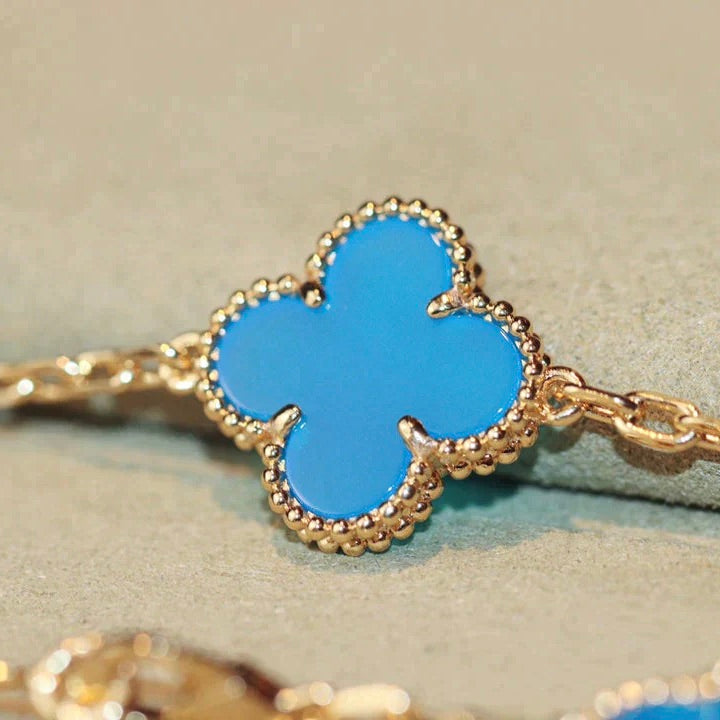 [Olivia Jewelry]CLOVER 20 MOTIFS TURQUOISE GOLD