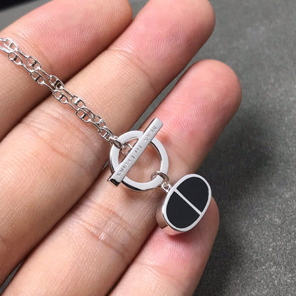 [Olivia Jewelry]CHAINE VERSO BLACK CERAMIC  NECKLACE