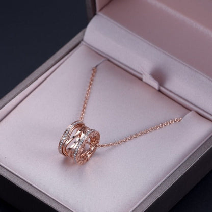 [OLIVIA]ZERO 1 PINK GOLD DIAMOND OPEN NECKLACE
