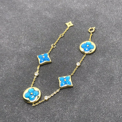 [Olivia Jewelry]STAR AND SUN TURQUOISE 4 MOTIFS 3 DIAMONDS