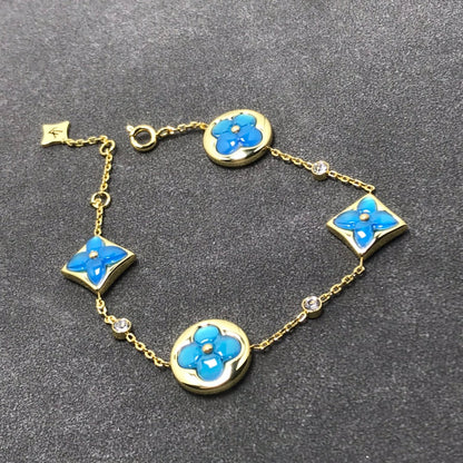[Olivia Jewelry]STAR AND SUN TURQUOISE 4 MOTIFS 3 DIAMONDS