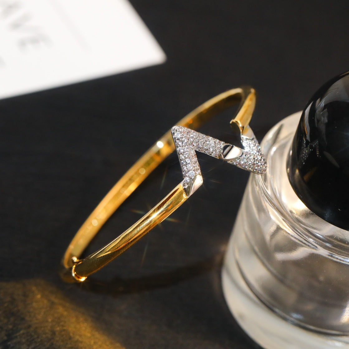 [Olivia Jewelry]VOLTE UPSITE DOWN GOLD DIAMOND BRACELET