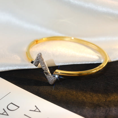 [Olivia Jewelry]VOLTE UPSITE DOWN GOLD DIAMOND BRACELET