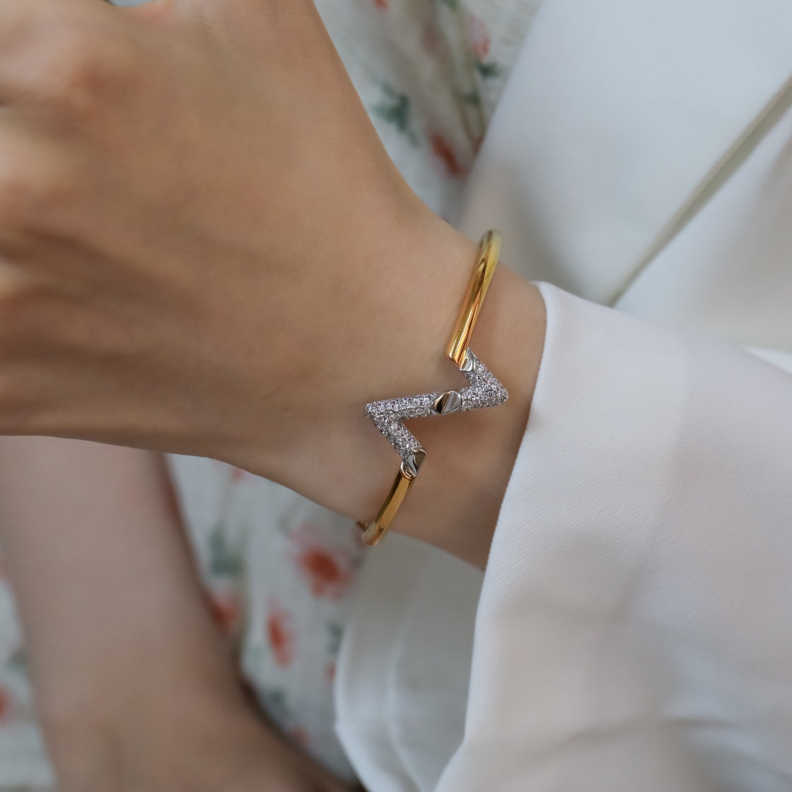 [Olivia Jewelry]VOLTE UPSITE DOWN GOLD DIAMOND BRACELET