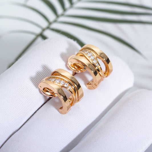 [OLIVIA]ZERO 1 PINK GOLD DIAMONDS EARRINGS