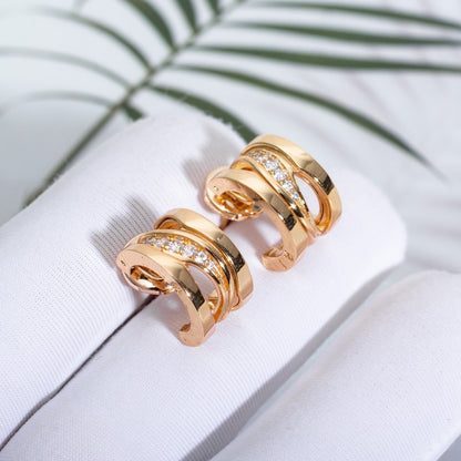 [AURORA]ZERO 1 PINK GOLD DIAMONDS EARRINGS
