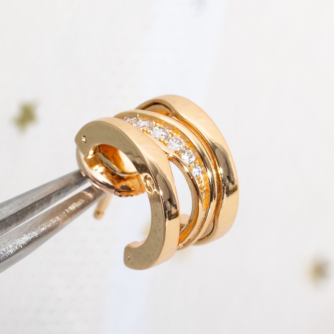 [AURORA]ZERO 1 PINK GOLD DIAMONDS EARRINGS