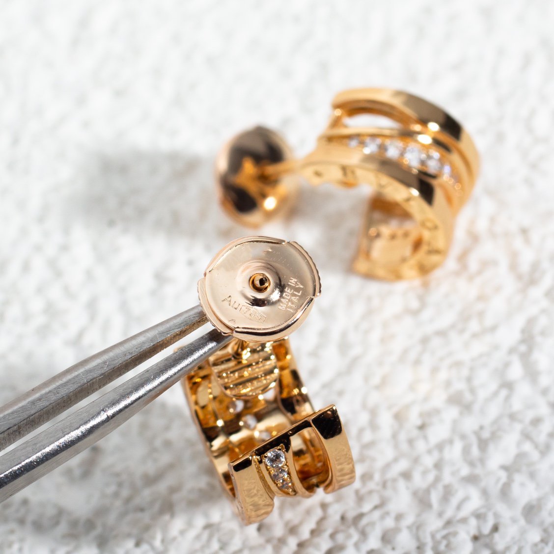 [AURORA]ZERO 1 PINK GOLD DIAMONDS EARRINGS