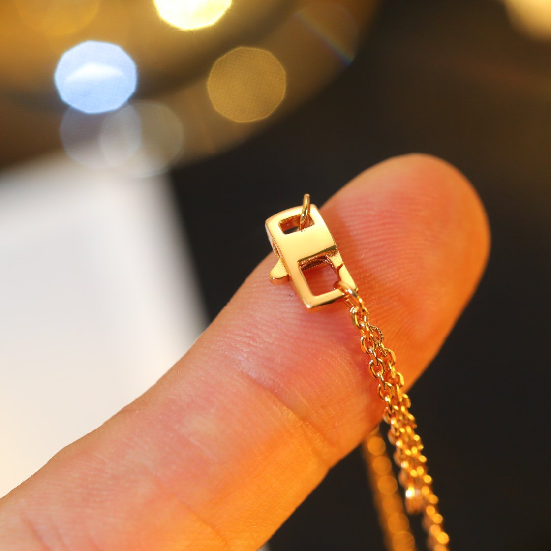 [Olivia Jewelry]STAR AND SUN DIAMOND PINK GOLD NECKLACE