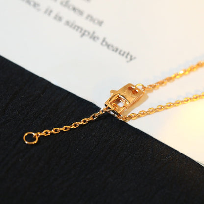 [Olivia Jewelry]STAR AND SUN DIAMOND PINK GOLD NECKLACE