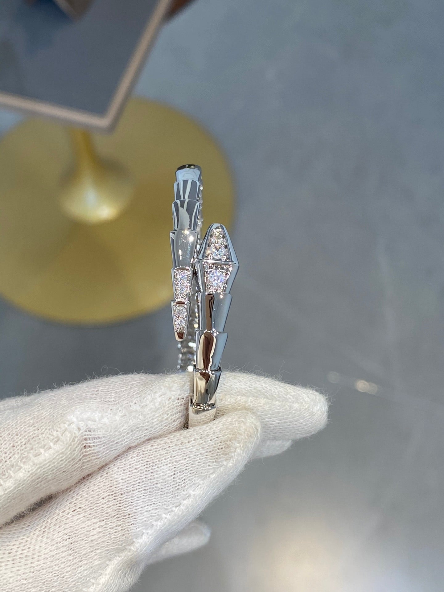 [OLIVIA]SERPENTI BRACELET DIAMONDS SILVER