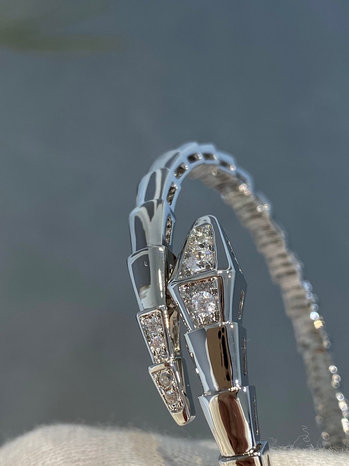 [OLIVIA]SERPENTI BRACELET DIAMONDS SILVER