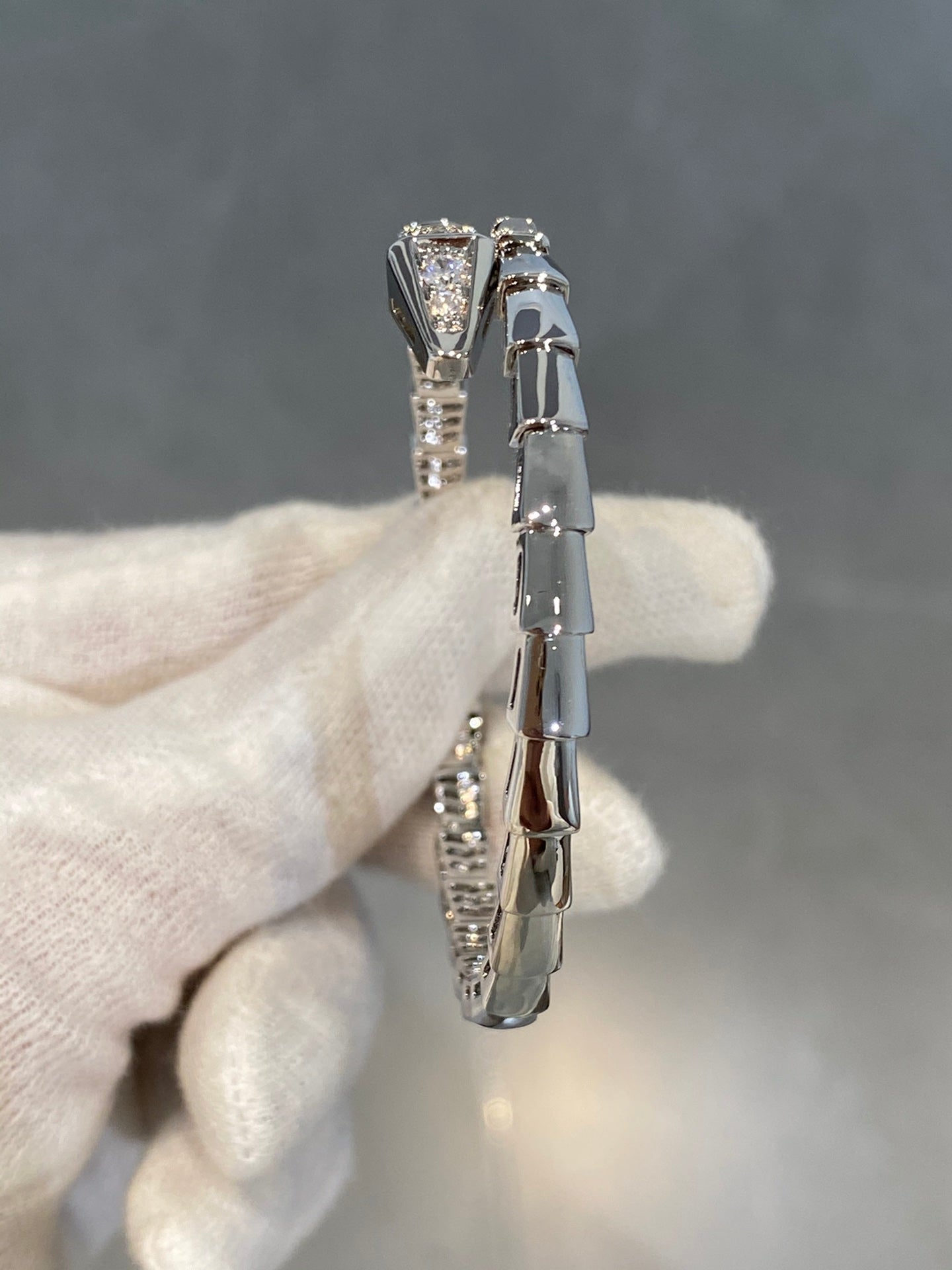 [OLIVIA]SERPENTI BRACELET DIAMONDS SILVER