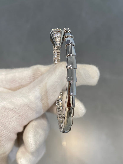 [Olivia Jewelry]SERPENTI BRACELET DIAMONDS SILVER