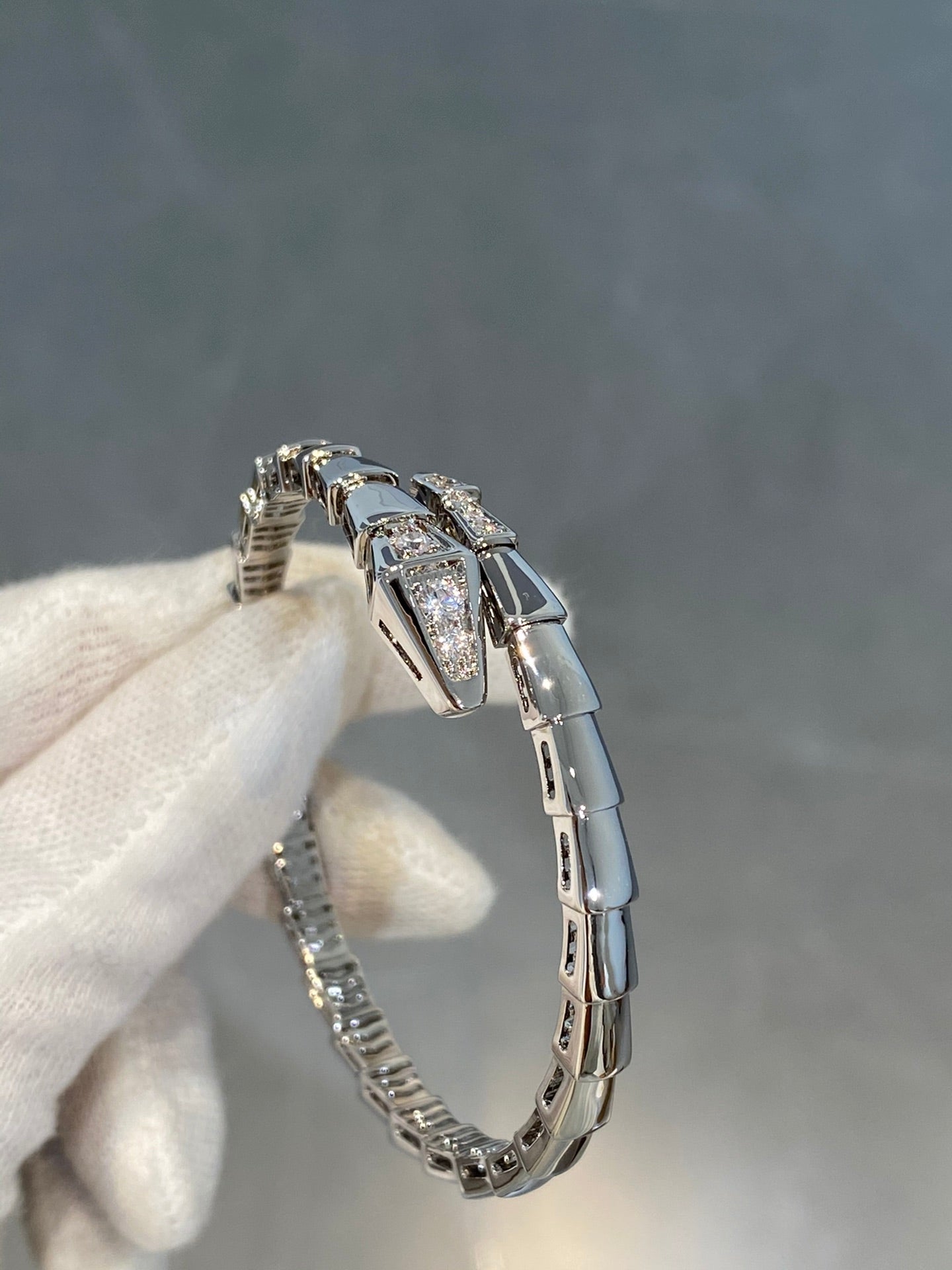 [OLIVIA]SERPENTI BRACELET DIAMONDS SILVER