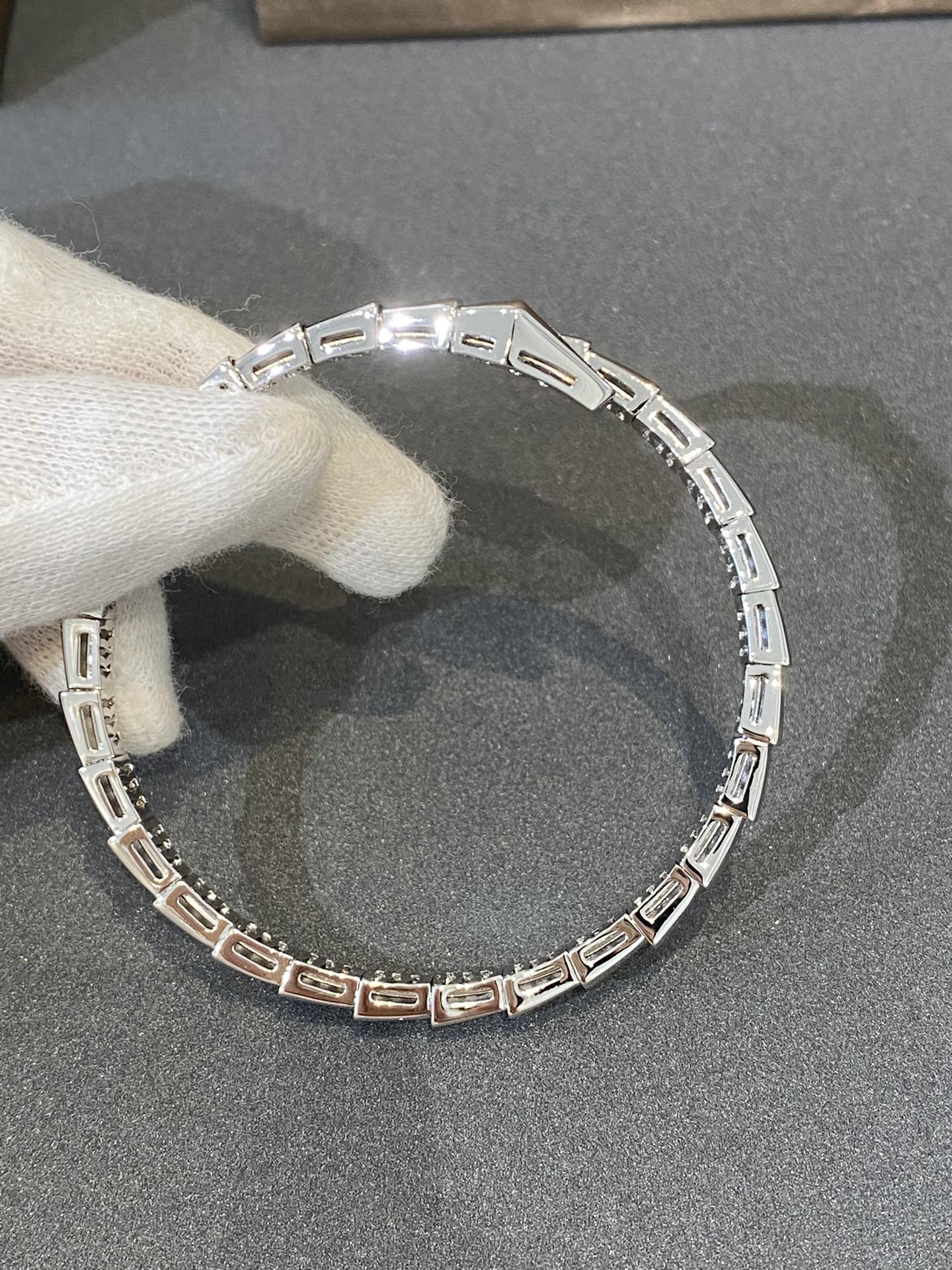 [Olivia Jewelry]SERPENTI BRACELET DIAMONDS SILVER