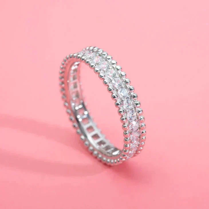 [Olivia Jewelry]PERLEE DIAMOND SILVER RING