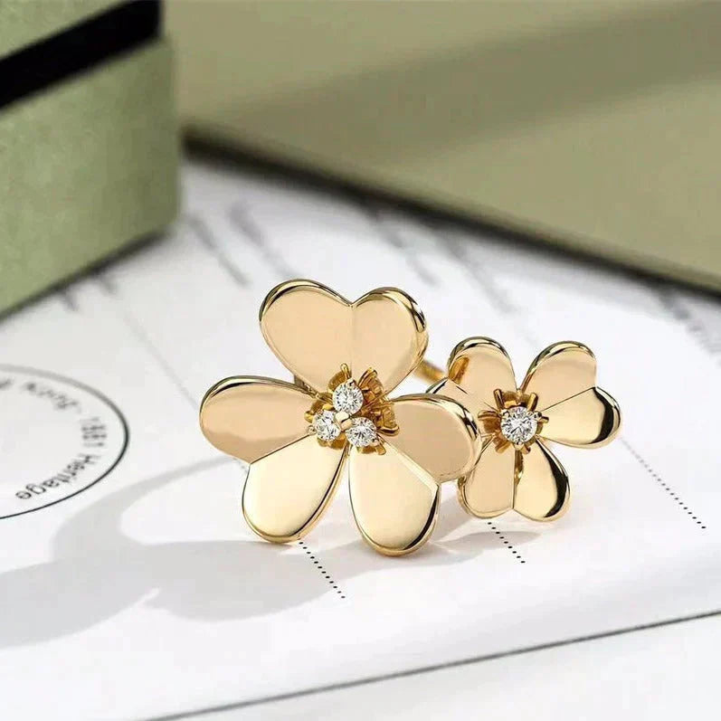 [Olivia Jewelry]CLOVER COMOS GOLD DIAMOND RING