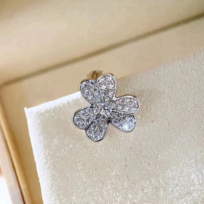 [Olivia Jewelry]CLOVER COMOS DIAMOND EARRINGS SILVER