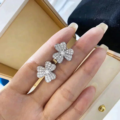 [Olivia Jewelry]CLOVER COMOS DIAMOND EARRINGS SILVER