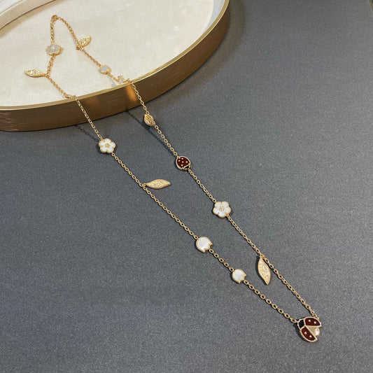 [Olivia Jewelry]LUCKY SPRING 15 MOTIFS GOLD NECKLACE
