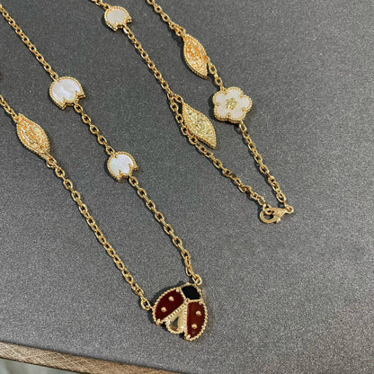 [Olivia Jewelry]LUCKY SPRING 15 MOTIFS GOLD NECKLACE
