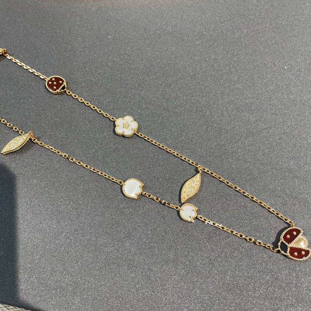 [Olivia Jewelry]LUCKY SPRING 15 MOTIFS GOLD NECKLACE