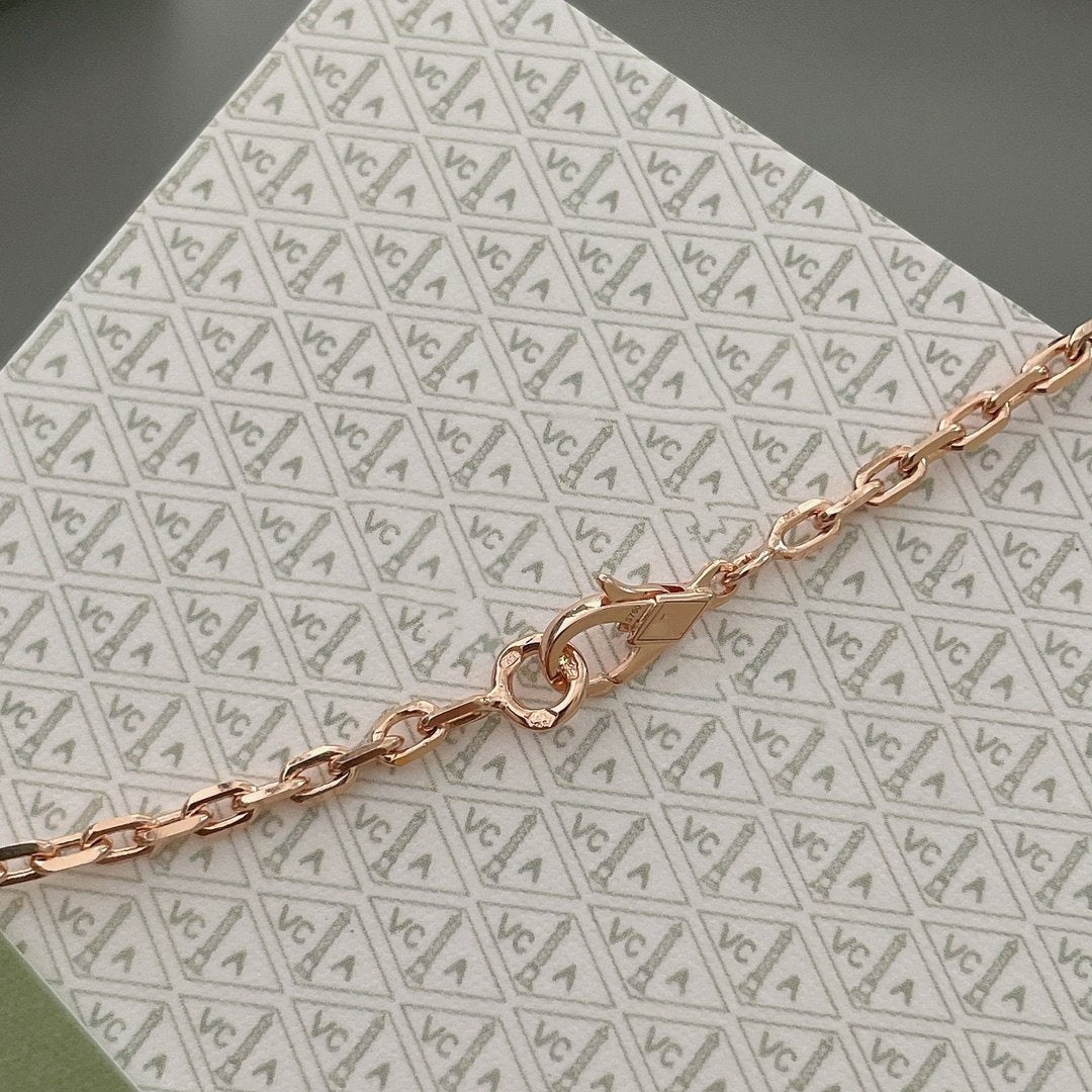 [Olivia Jewelry]LUCKY SPRING 15 MOTIFS ROSE GOLD NECKLACE
