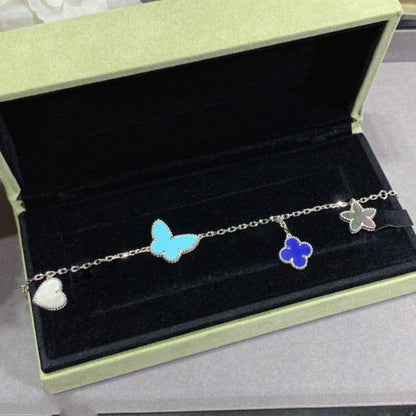 [Olivia Jewelry]LUCKY SPRING SILVER BRACELET 4 MOTIF