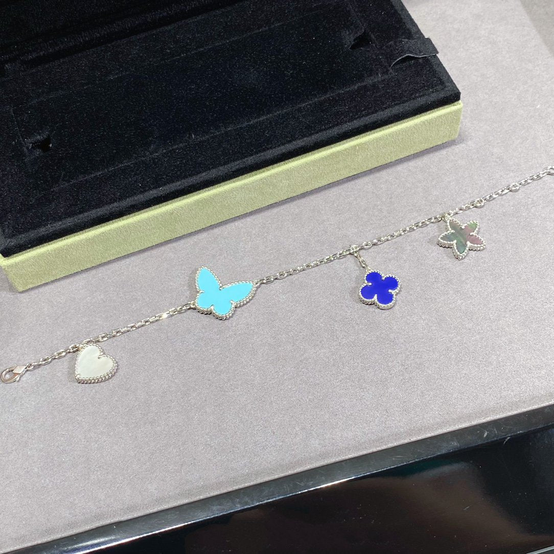 [Olivia Jewelry]LUCKY SPRING SILVER BRACELET 4 MOTIF