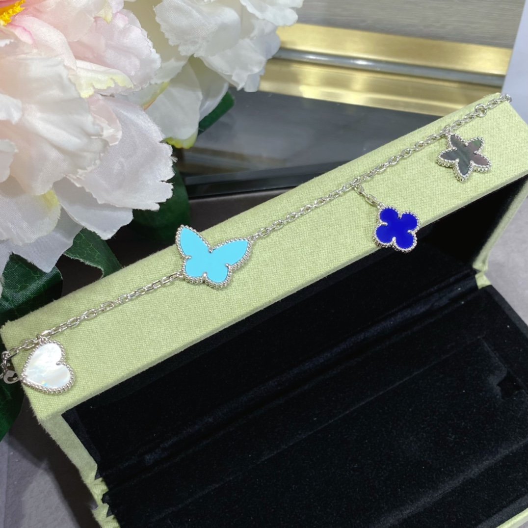 [Olivia Jewelry]LUCKY SPRING SILVER BRACELET 4 MOTIF