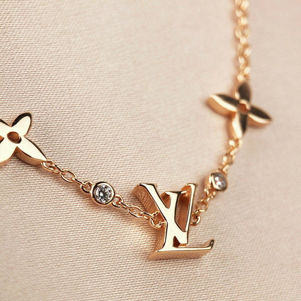 [Olivia Jewelry]STAR AND SUN 7 MOTIFS GOLD BRACELET