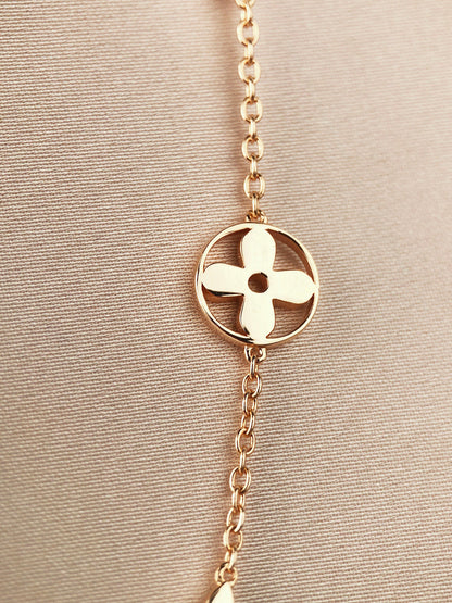 [Olivia Jewelry]STAR AND SUN 7 MOTIFS GOLD BRACELET