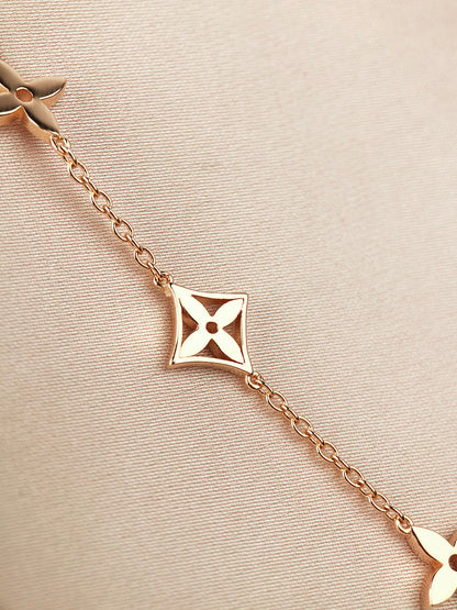 [Olivia Jewelry]STAR AND SUN 7 MOTIFS GOLD BRACELET
