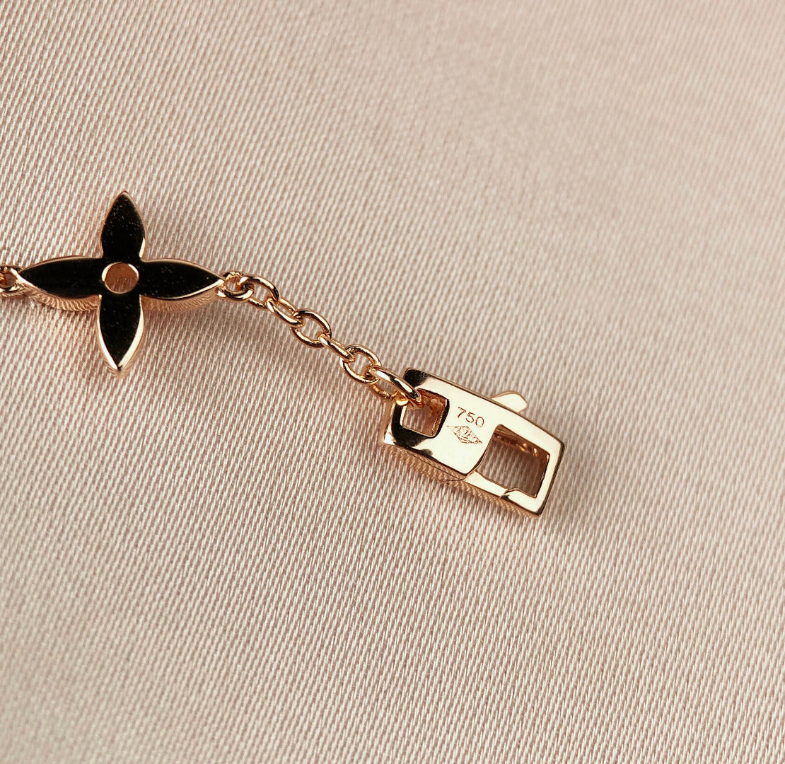 [Olivia Jewelry]STAR AND SUN 7 MOTIFS GOLD BRACELET