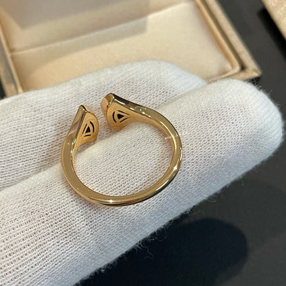 [OLIVIA]DREAM MALACHITE DIAMOND OPEN RING