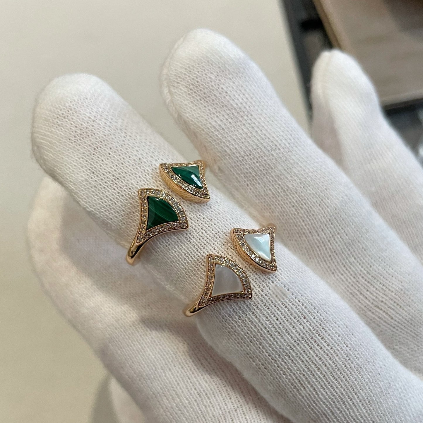 [OLIVIA]DREAM MOP DIAMOND OPEN RING