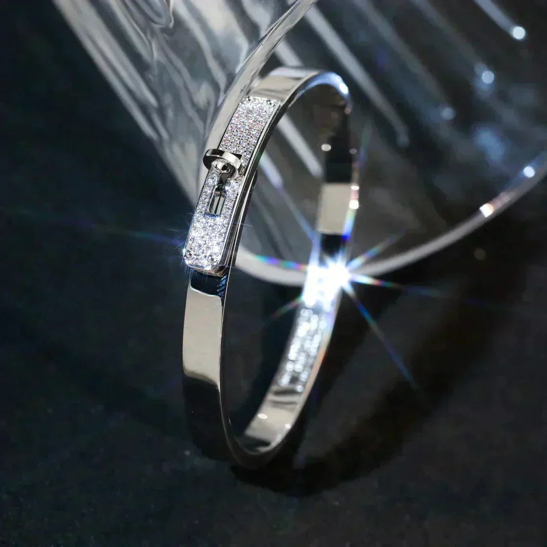 [Olivia Jewelry]KELLY SILVER DIAMOND BRACELET