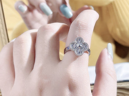 [Olivia Jewelry]CLOVER DIAMOND RING