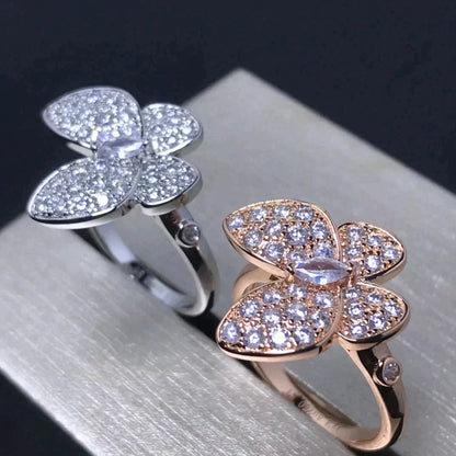 [Olivia Jewelry]BUTTERFLY PINK GOLD DIAMOND RING
