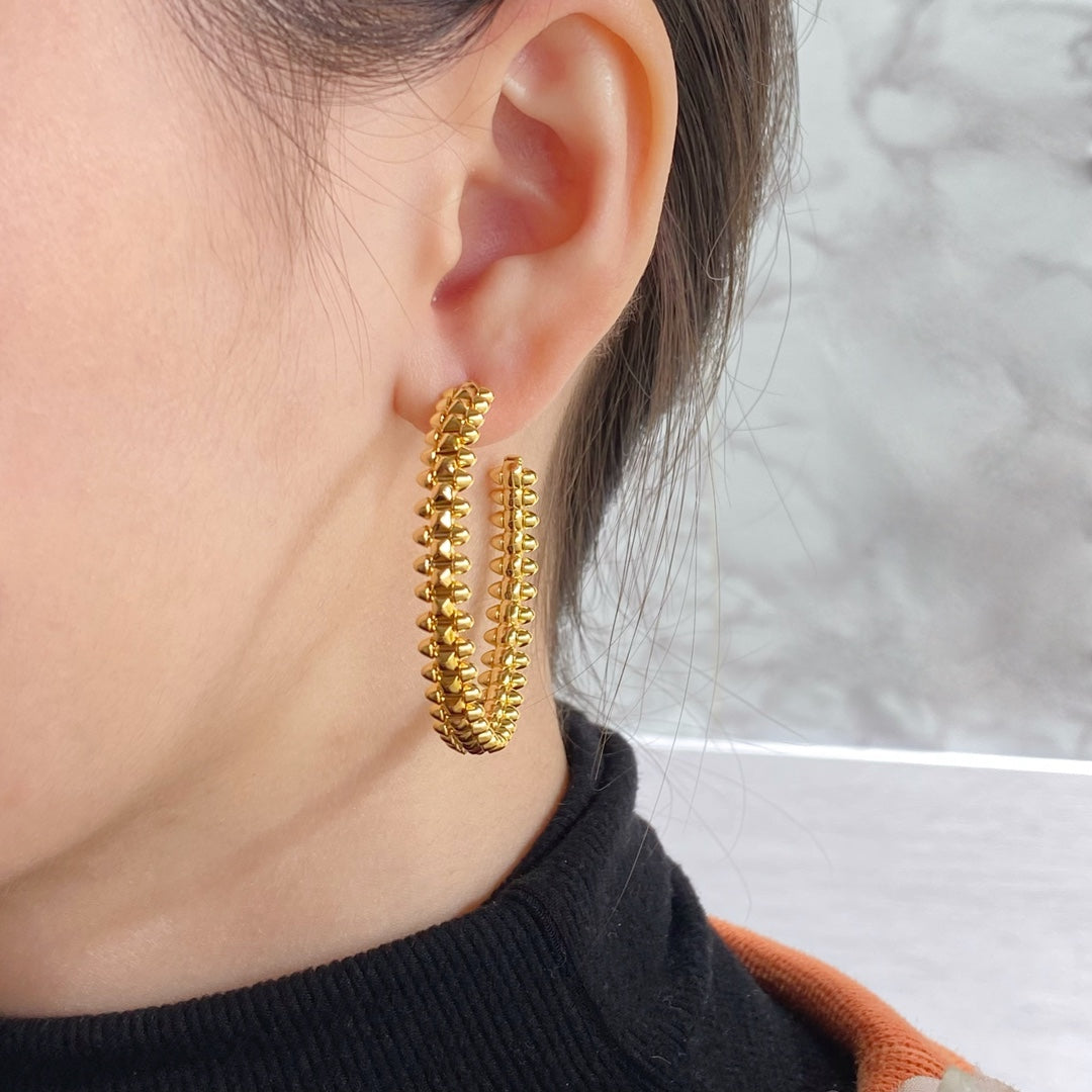[Olivia Jewelry]CLASH LARGE HOOP EARRINGS