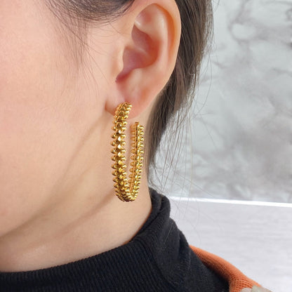 [Olivia Jewelry]CLASH LARGE HOOP EARRINGS