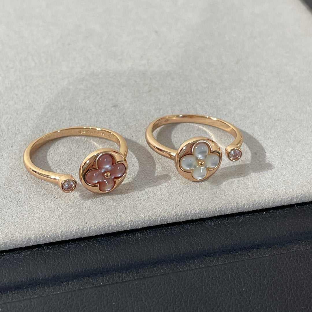 [Olivia Jewelry]SUN 1 DIAMOND PINK MOP RING
