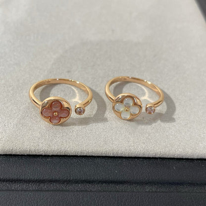 [Olivia Jewelry]SUN 1 DIAMOND PINK MOP RING