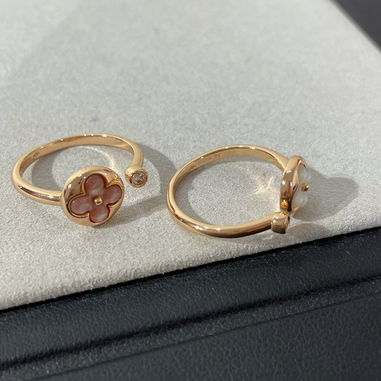 [Olivia Jewelry]SUN 1 DIAMOND PINK MOP RING